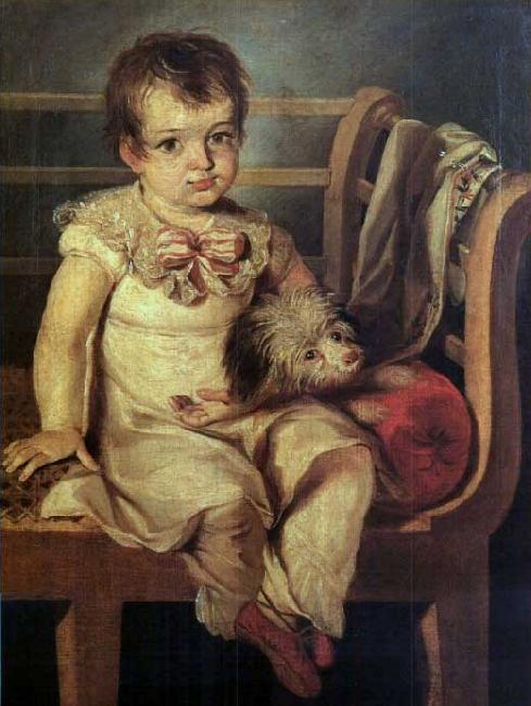 Antonio Jacobsen Boy with a dog Sweden oil painting art